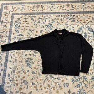 Anthropologie Lilla P Classic Black Top